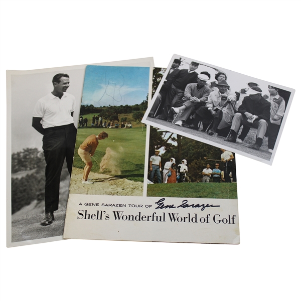 1964 Shell Show Gene Sarazen Signed Booklet w/Pictures from Japan of Tony Lema & Others - Sarazen Collection