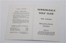 1965 Shell Show Booklet w/Three(3) Marked Scorecards from Matches at Sunningdale GC - Sarazen Collection 