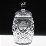 Paul Azingers 1990 The Memorial Tournament Waterford Glass Jar w/Lid- Player Gift