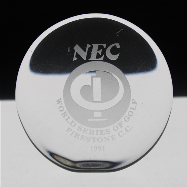 Paul Azingers 1991 NEC World Series of Golf at Firestone CC Paperweight