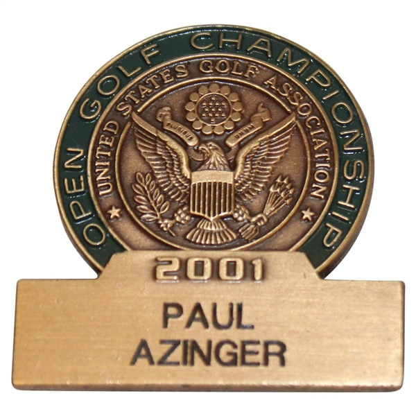 Paul Azingers 2001 US Open at Southern Hills Contestant Badge