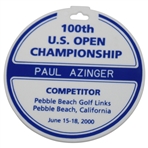 Paul Azingers 2000 US Open at Pebble Beach Competitor Bag Tag