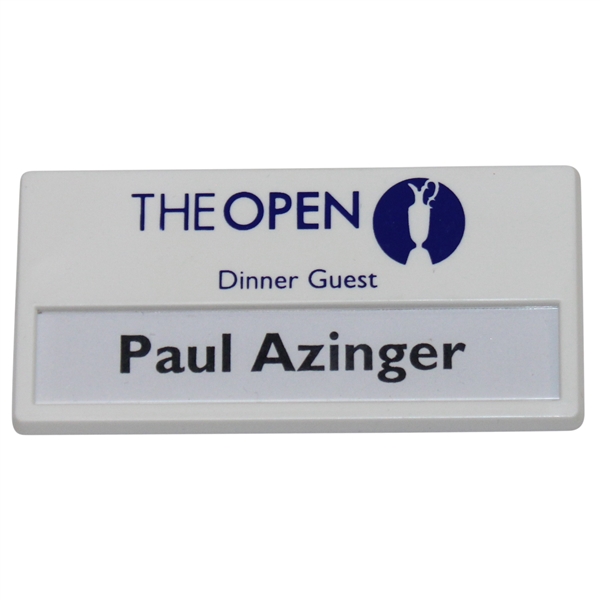 Paul Azingers The Open Dinner Guest Name Credential