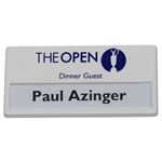 Paul Azingers The Open Dinner Guest Name Credential