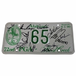 Palmer, Watson Trevino, Player & others Signed 1990 PGA at Shoal Creek License Plate JSA ALOA