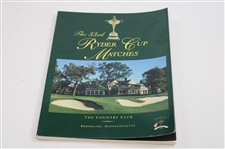 Ben Crenshaw Signed 1999 Ryder Cup at Brookline Media Badge w/Program & Scorecard JSA ALOA