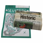 Original 1997 The Augusta Chronicle Masters Special Edition Newspaper w/Map & Insert Paper