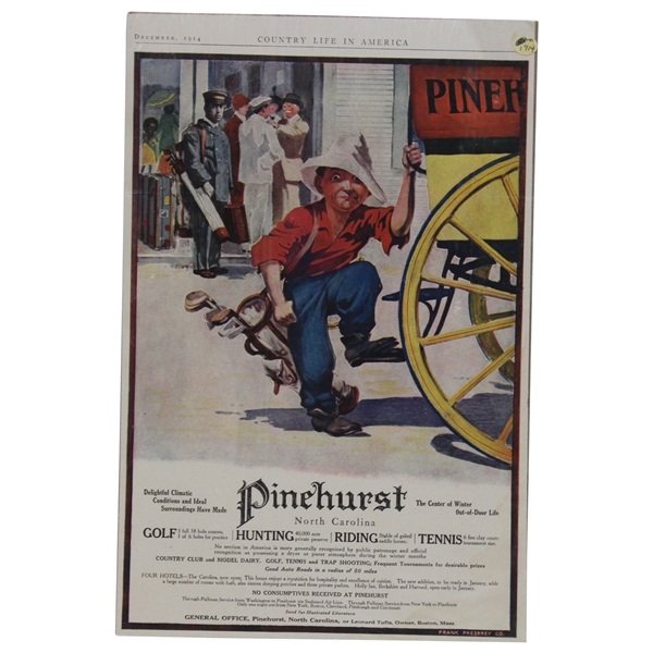 1914 Country Life in America Pinehurst North Carolina - Center of Winter Outdoor Life Page - December