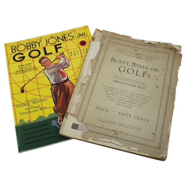 1930 Bobby Jones on Golf Book by Grantland Rice & a 1997 Revised Edition