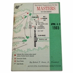 1965 Masters Tournament Spectator Guide - Jack Nicklaus Winner