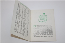 1965 Masters Tournament Spectator Guide - Jack Nicklaus Winner