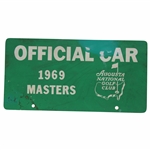 1969 ANGC Masters Tournament Official Car Courtesy License Plate