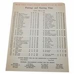 1966 Masters Tournament Sunday Final Rd Pairing Sheet - Jack Nicklaus Winner