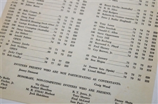 1966 Masters Tournament Sunday Final Rd Pairing Sheet - Jack Nicklaus Winner