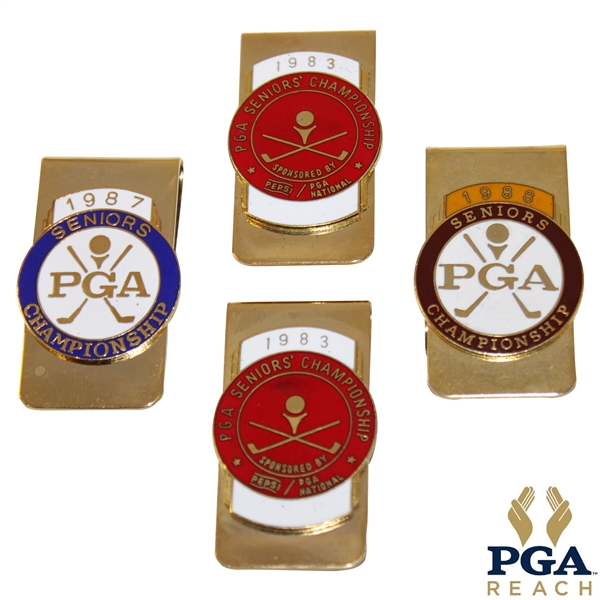 1988, 1987 & Two (2) 1983 PGA Seniors Championship Clips/Badges