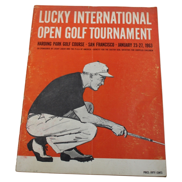 1963 Lucky International Open Golf Tournament at Harding Park Program - Jack Burke Jr. Winner