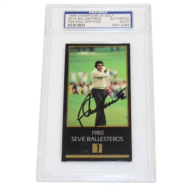 Seve Ballesteros Signed 1998 Champions of Golf Masters Collection Golf Card Authentic AUTO 