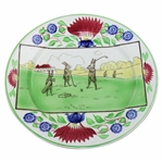 Bunnies Golfing Scene Ceramic Plate