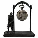 Vintage Golfer Putting Desktop Display w/Pocket Watch