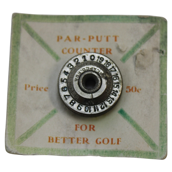 Vintage Par-Putt Counter on Cardboard Backing