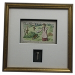 c.1900 Mr. Punchs Golf Stories Framed Hand Colored Cartoon Display