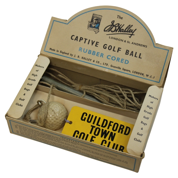 J.B. Halley Captive Golf Ball Rubber Cored Golf Practice Outfit w/Original Box