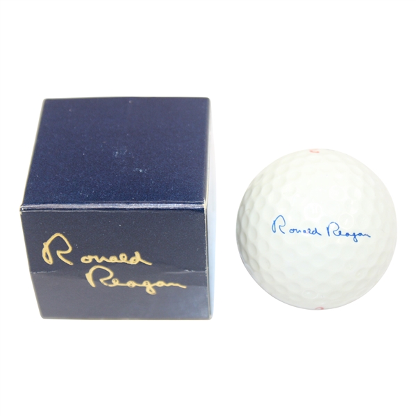 President Ronald Reagan Presidential Seal & Signature Spalding Logo Golf Ball in Original Box
