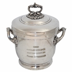 Frank Stranahans 1950 Kansas City Open Low Amateur Sterling Plated Ice Bucket