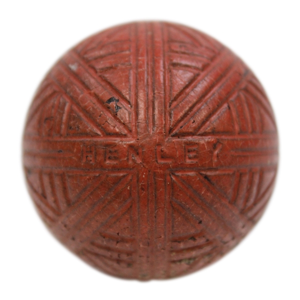 c.1895 Henley Union Jack Red Gutty Golf Ball