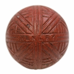 c.1895 Henley Union Jack Red Gutty Golf Ball