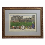 Bobby Jones Winning the British Open at St. Andrews Ltd Ed Currier & Ives Print - Framed