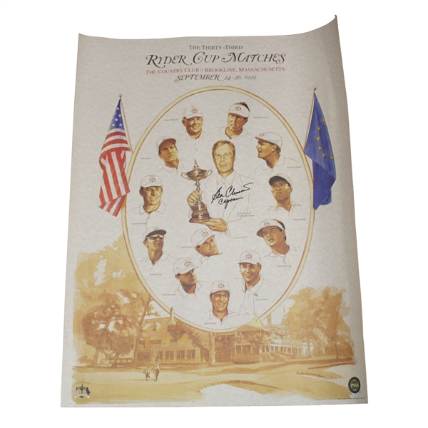 Ben Crenshaw Signed 1999 Ryder Cup Poster with Captain JSA ALOA