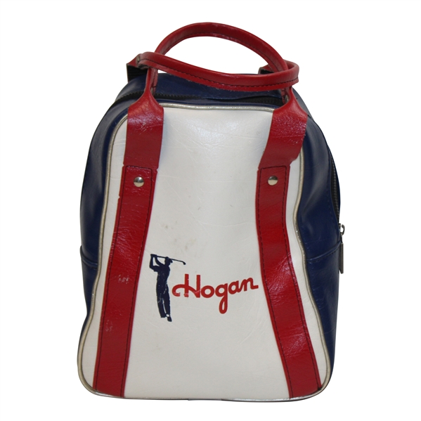 Classic Ben Hogan Red, White & Blue Leather Golf Shag Bag