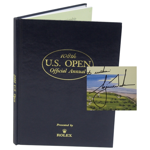 Tiger Woods Signed 2008 U.S. Open Rolex Annual to Tom Friese JSA ALOA