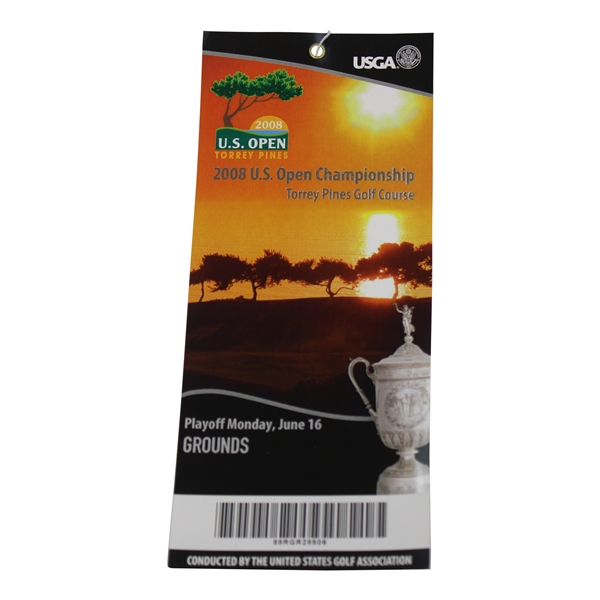 2008 Us Open At Torrey Pines Playoff Monday Ticket