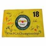 Multi-Signed 2005 PGA Championship at Baltusrol Screen Flag - Signed by 17 JSA ALOA