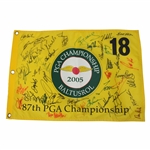 Multi-Signed 2005 PGA Championship at Baltusrol Screen Flag - Signed by 40+ JSA ALOA