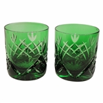 Augusta National Masters Limited Pair of Emerald Cut Rocks Glasses in Box