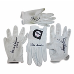 Stricker, OMeara, Irwin & Perry Signed Tournament Used Gloves JSA ALOA