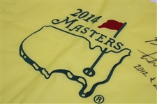 Bubba Watson Signed 2014 Masters Embroidered Flag w/'2012 & 2014' Notation JSA ALOA