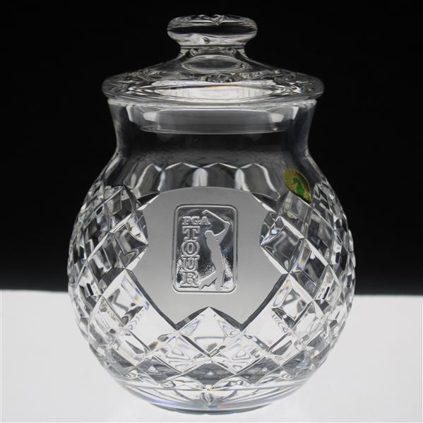 PGA Tour Waterford Crystal Biscuit Barrell with Lid