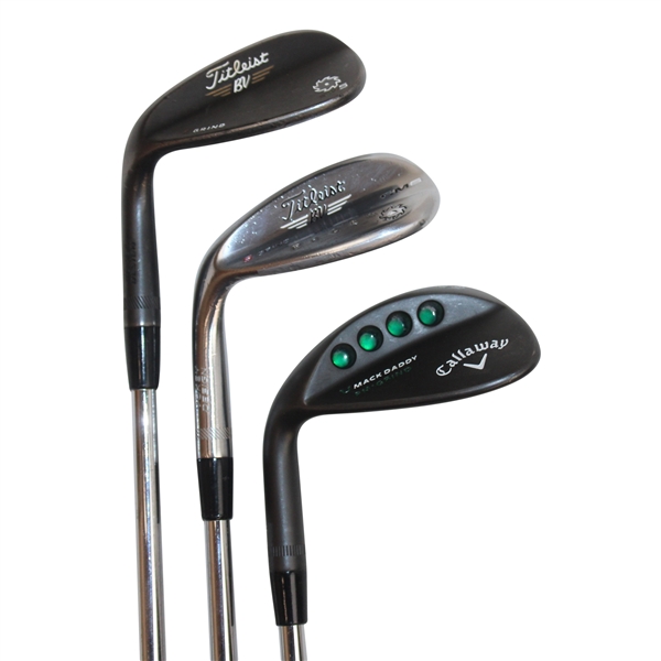 Three (3) LH Wedges Callaway Mack Daddy 56 Degree, Titleist Vokey SM5 54 Degree & SM6 58 Degree