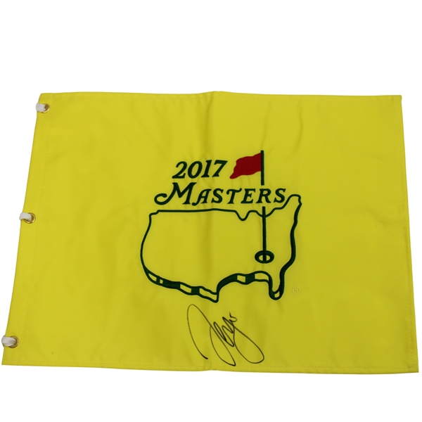 Sergio Garcia Signed 2017 Masters Tournament Embroidered Flag JSA ALOA