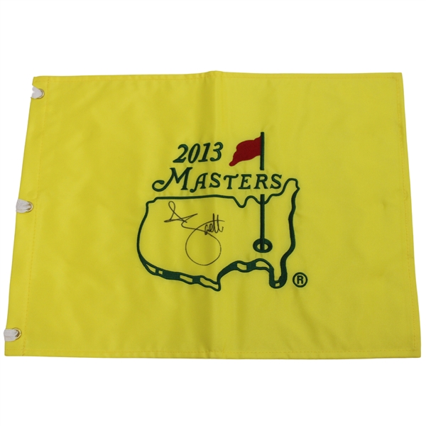 Adam Scott Signed 2013 Masters Tournament Embroidered Flag JSA ALOA