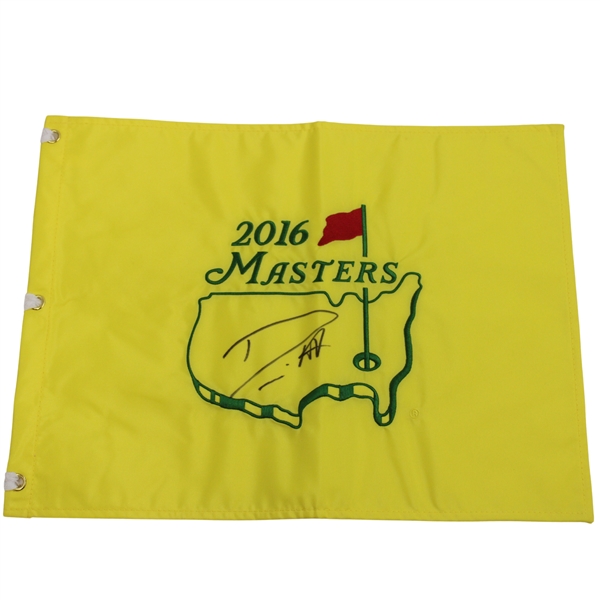 Danny Willett Signed 2016 Masters Tournament Embroidered Flag JSA ALOA