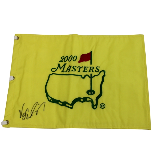 Vijay Singh Signed 2000 Masters Tournament Embroidered Flag JSA ALOA