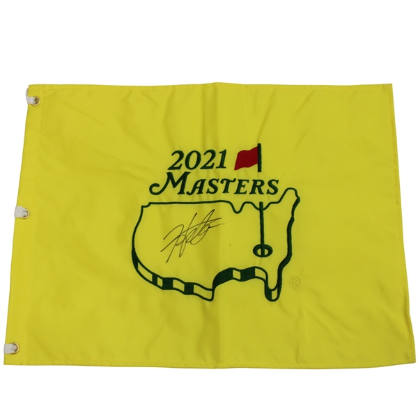 Hideki Matsuyama Signed 2021 Masters Tournament Embroidered Flag JSA ALOA