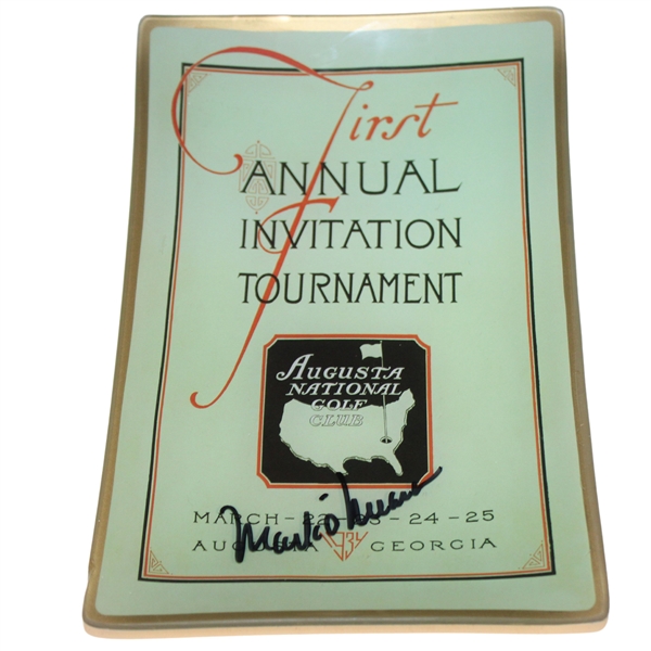 Mark OMeara Signed First Annual Inv. Tournament 1934 Masters Program Commemorative Dish JSA ALOA