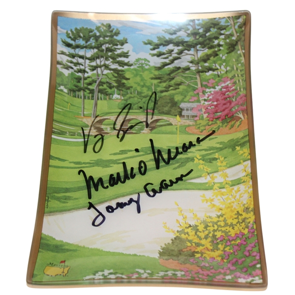 Singh, Aaron & OMeara Signed Masters Hole 12 Commemorative Candy Tray/Dish JSA ALOA