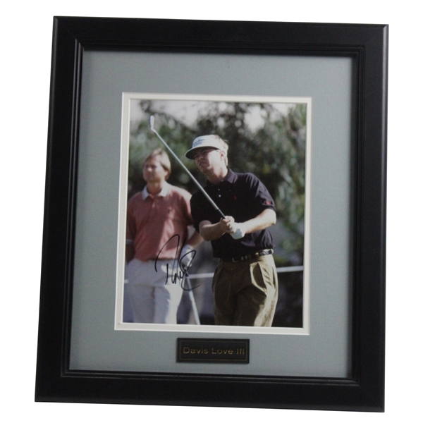 Davis Love III Signed Photo w/Nameplate Framed JSA ALOA